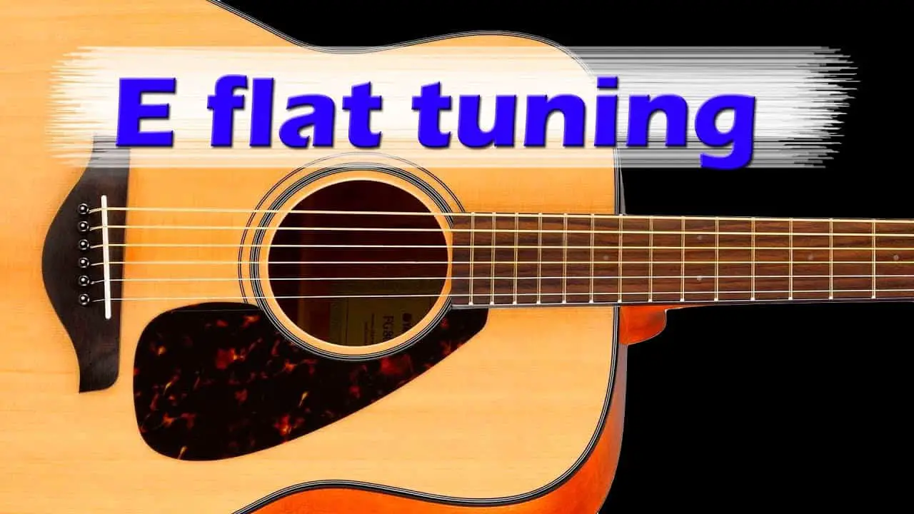 how to tune guitar to e flat