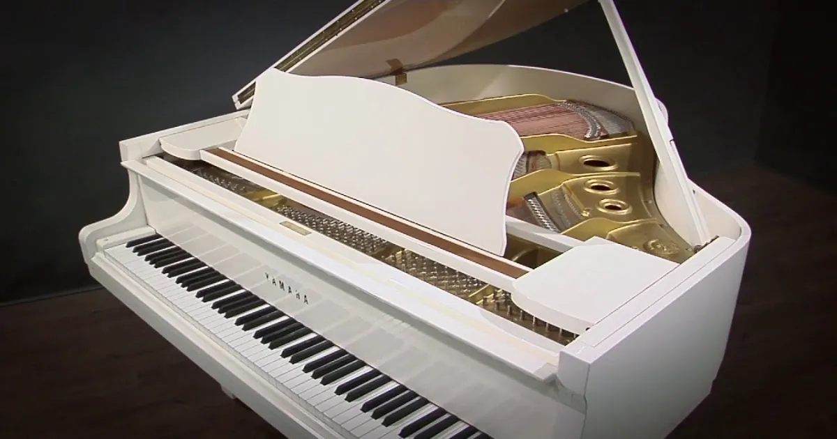 Yamaha White Grand Piano